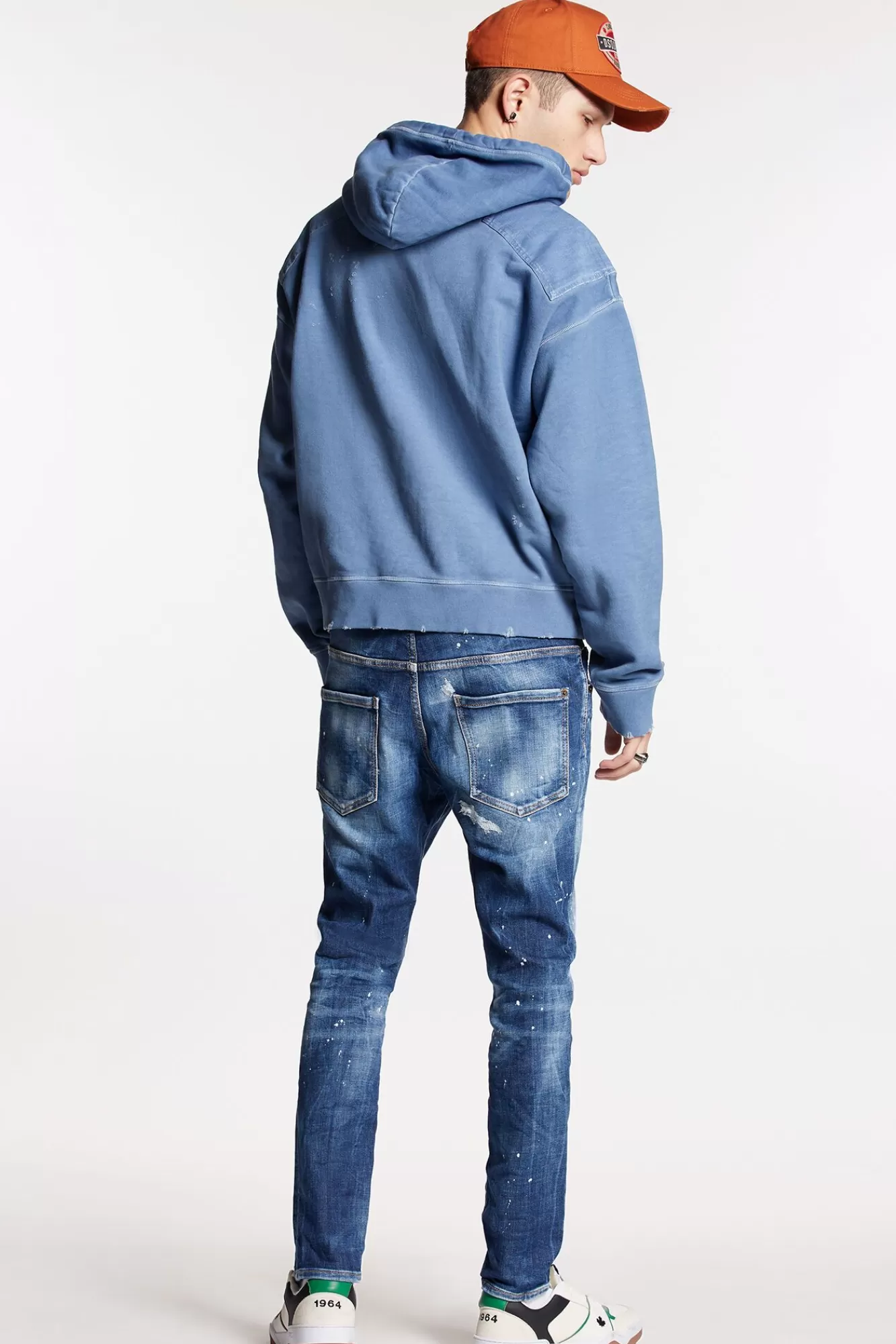 Medium Basic Ripped Wash Skater Jeans<Dsquared2 Outlet