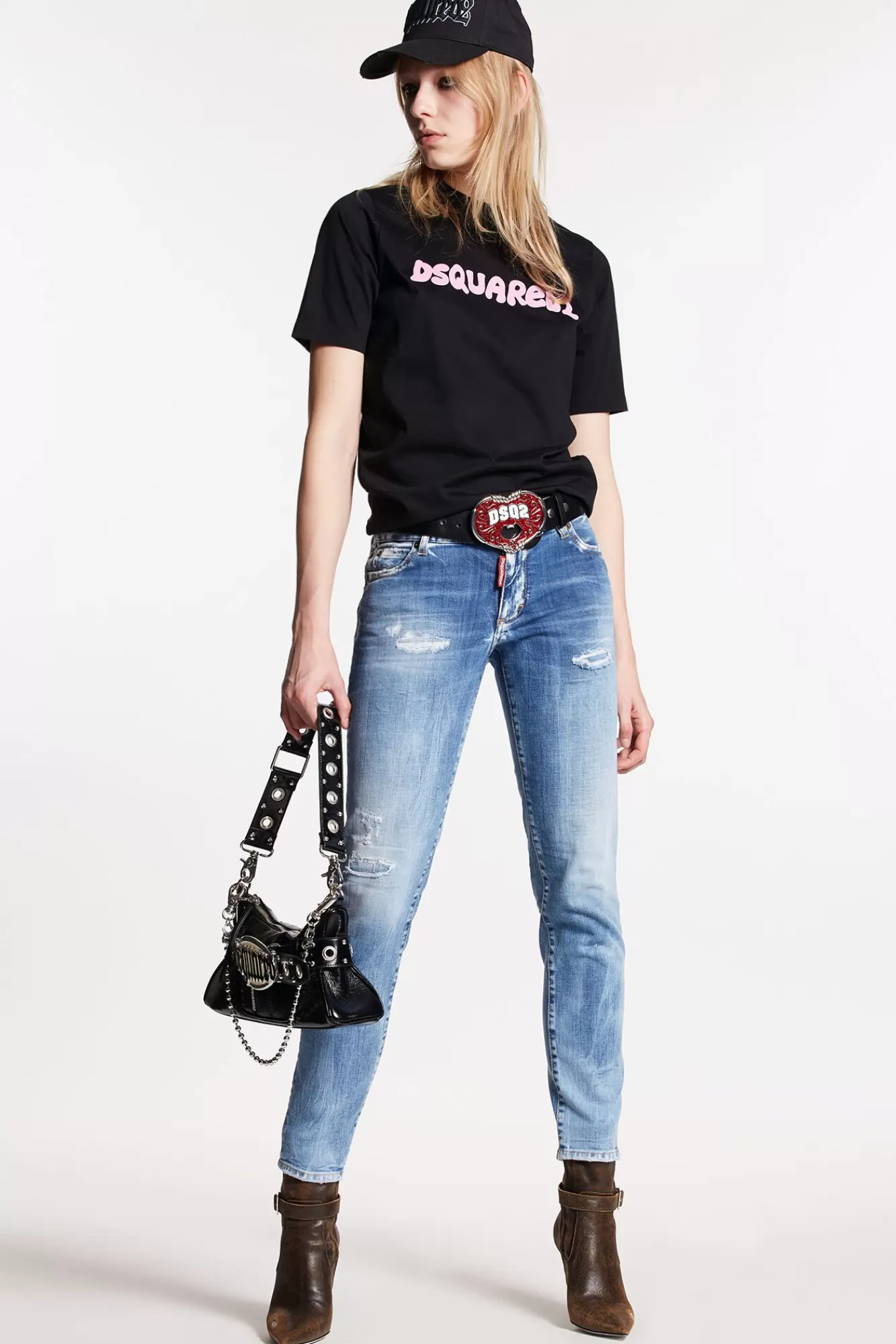 Medium Clean Wash Medium Waist Super Skinny Jeans<Dsquared2 Cheap