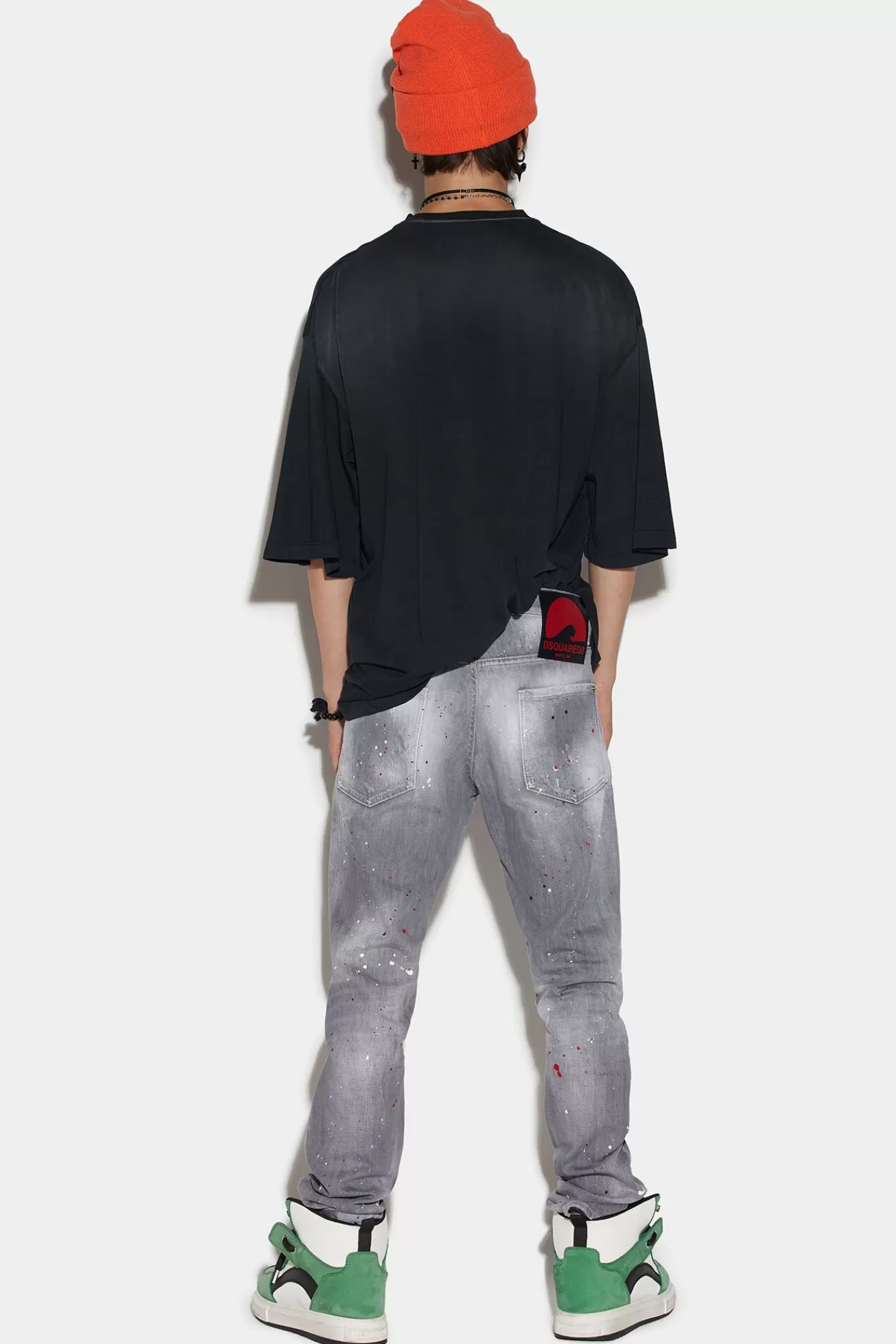 Medium Grey Dark Patches Wash Cool Guy Jeans<Dsquared2 Hot