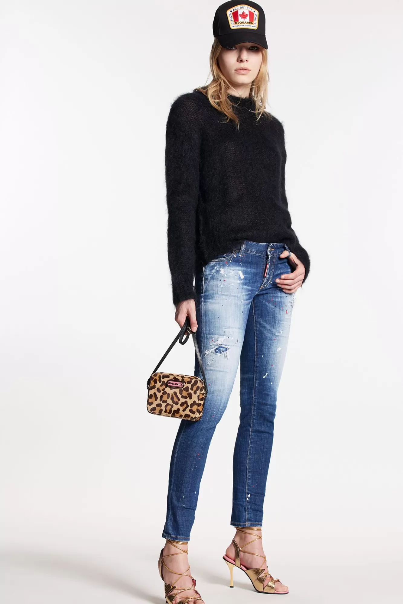 Medium Red Spots Wash Jennifer Jeans<Dsquared2 Shop