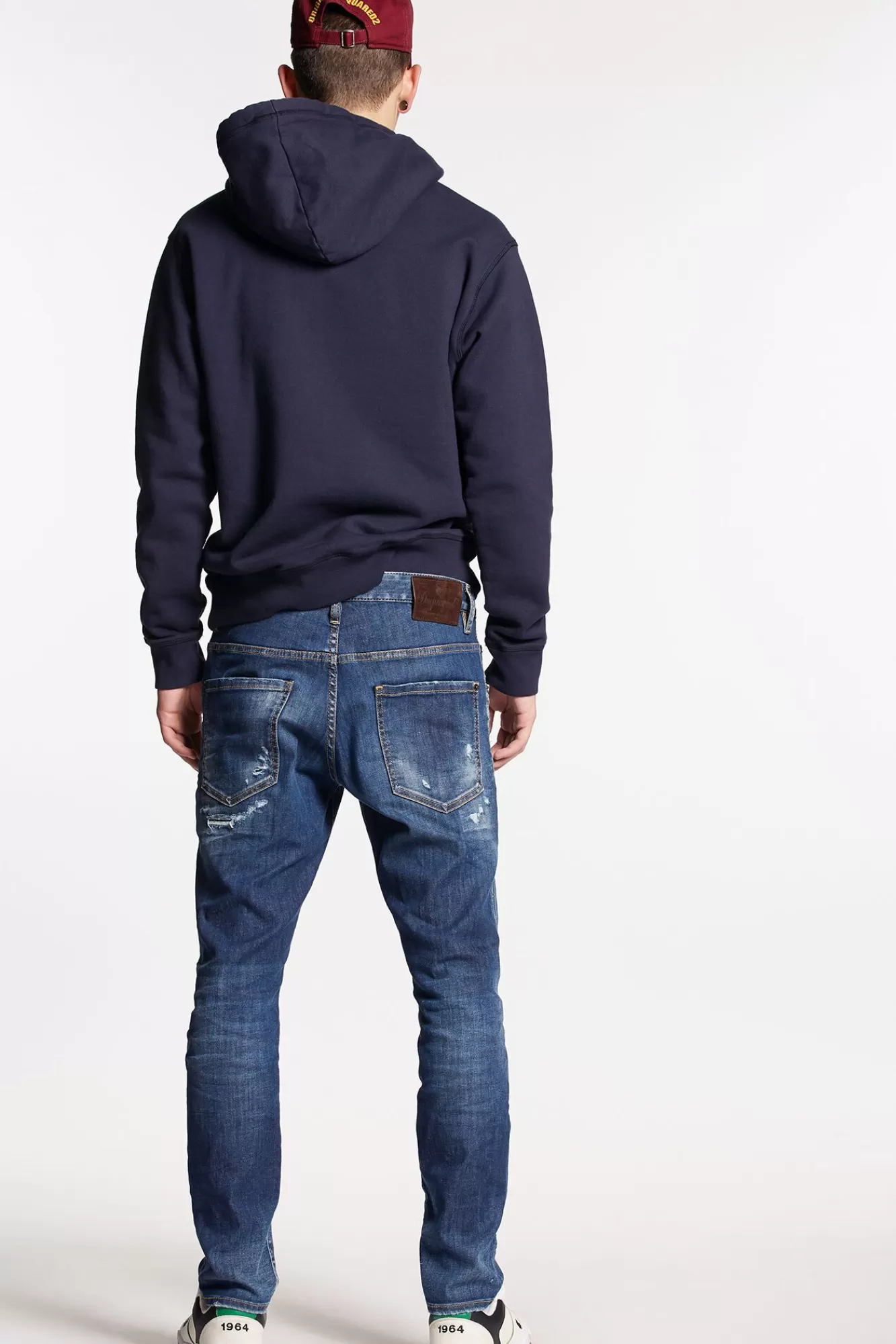 Medium Ripped Wash Skater Jeans<Dsquared2 Sale