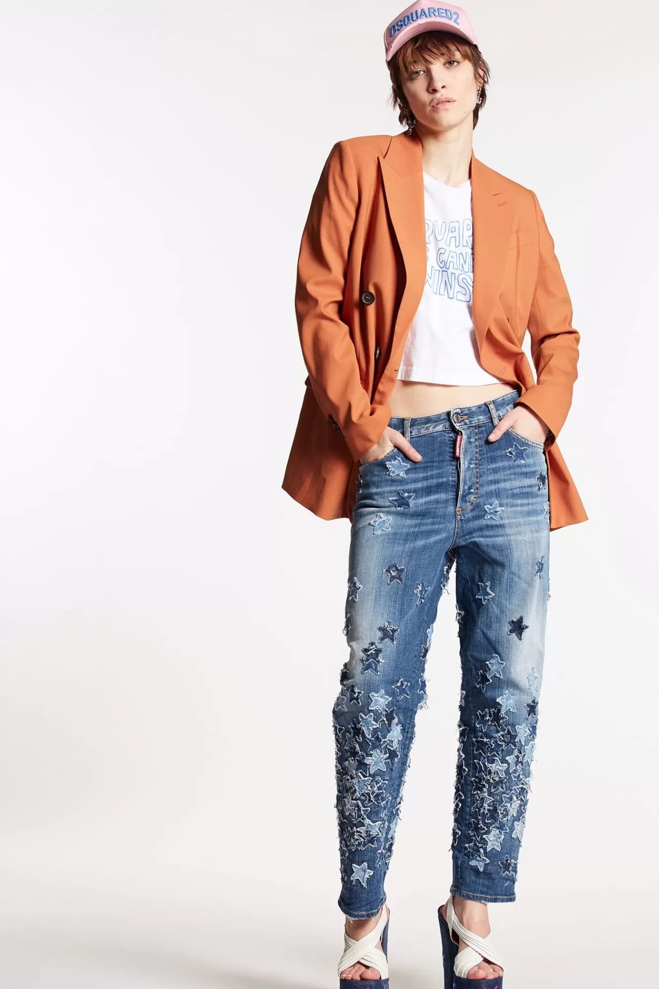 Medium Stars Wash Boston Jeans<Dsquared2 Sale