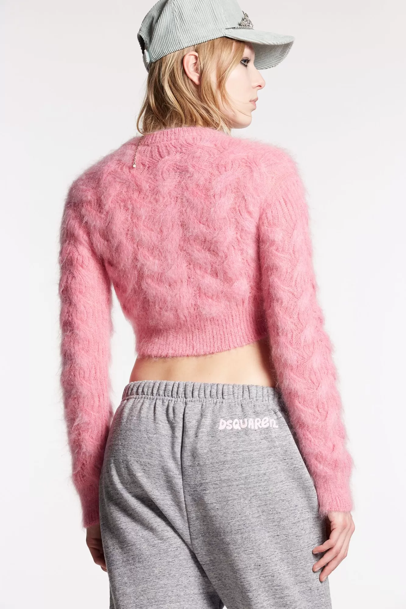 Mohair 3D Cable Cropped Knit<Dsquared2 Cheap