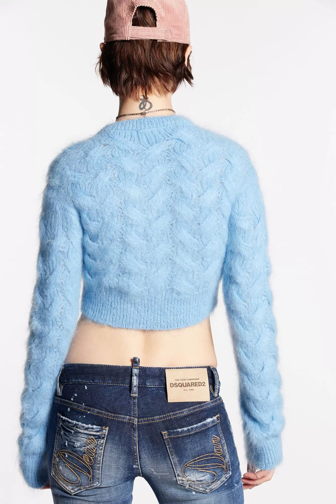 Mohair 3D Cable Cropped Knit<Dsquared2 Discount