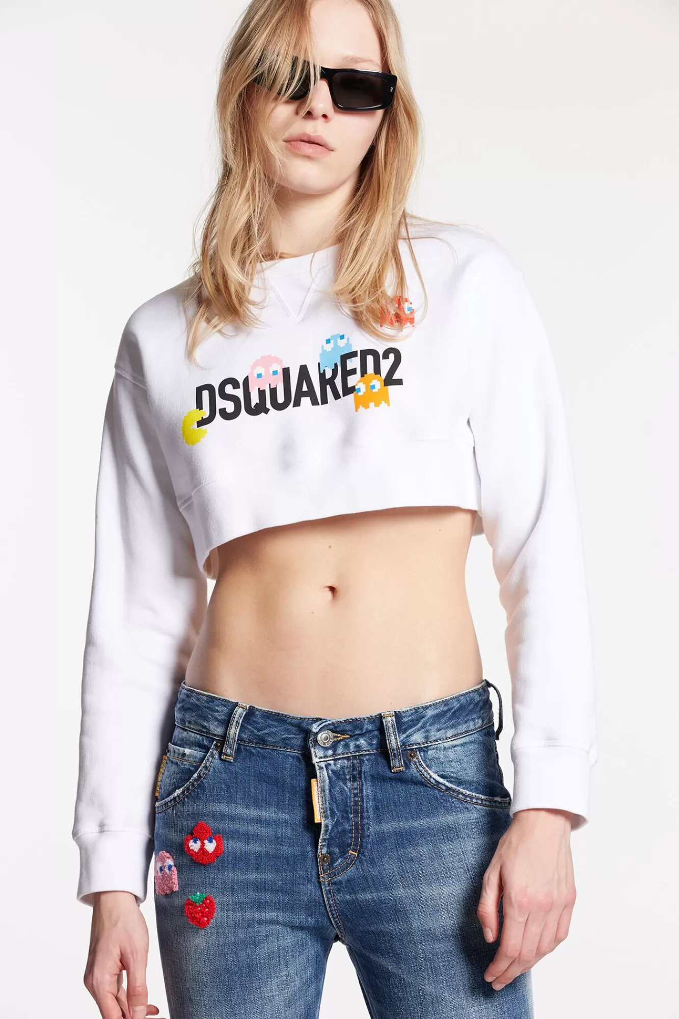 Pac-Man Cropped Cool Sweatshirt<Dsquared2 Clearance