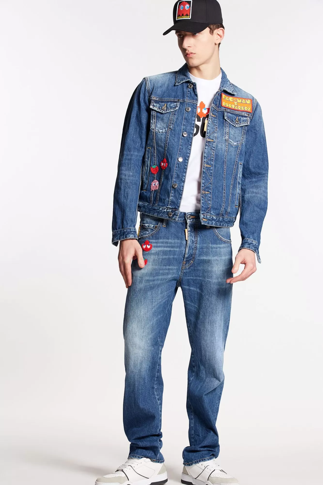 Pac-Man Medium Wash 642 Jeans<Dsquared2 Fashion