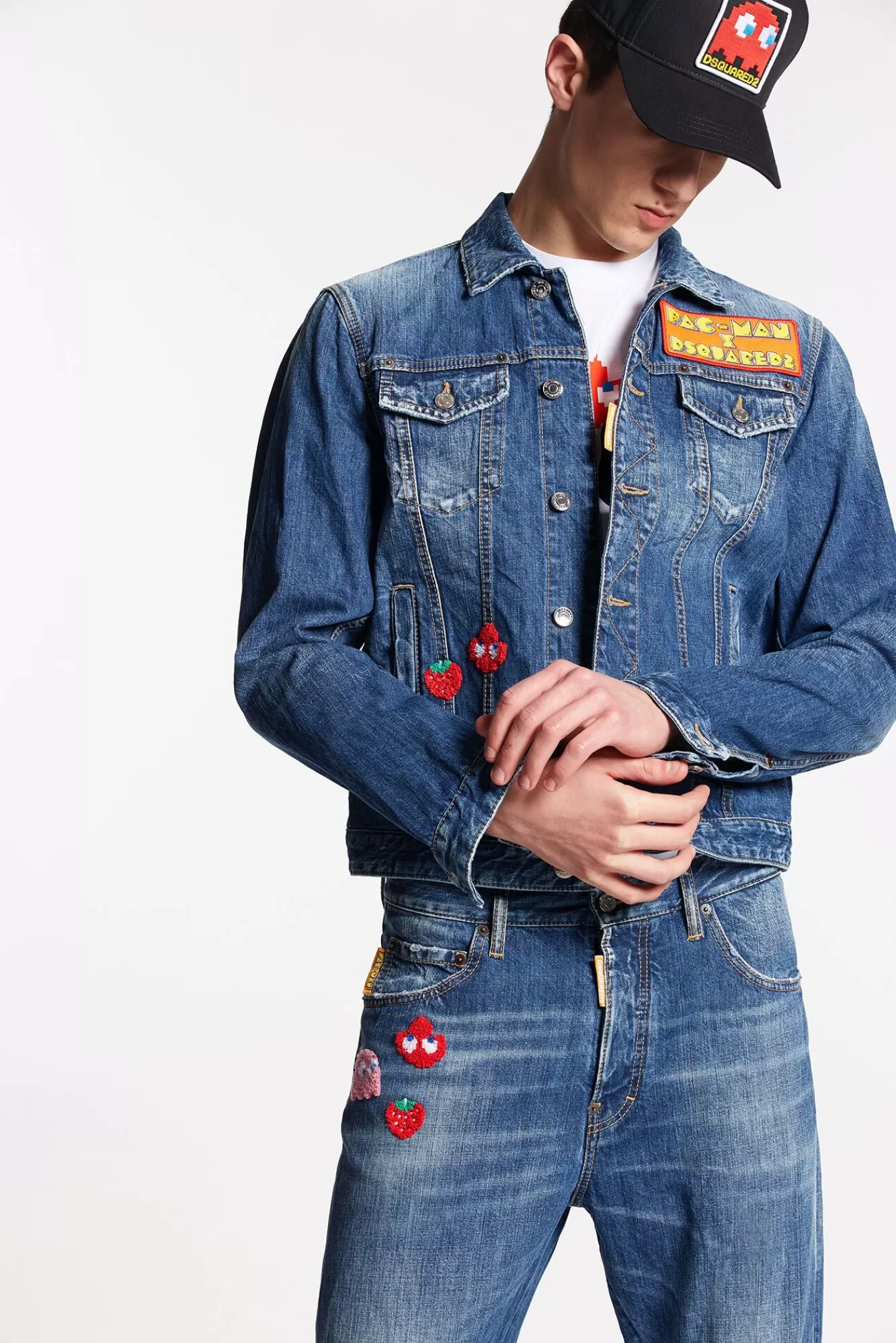 Pac-Man Medium Wash Dan Jean Jacket<Dsquared2 Cheap