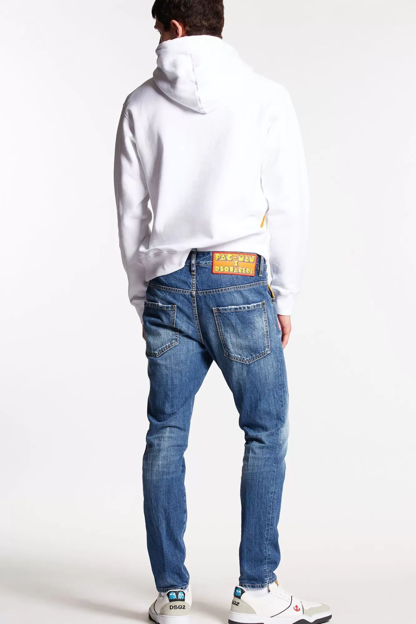 Pac-Man Medium Wash Skater Jeans<Dsquared2 Best Sale