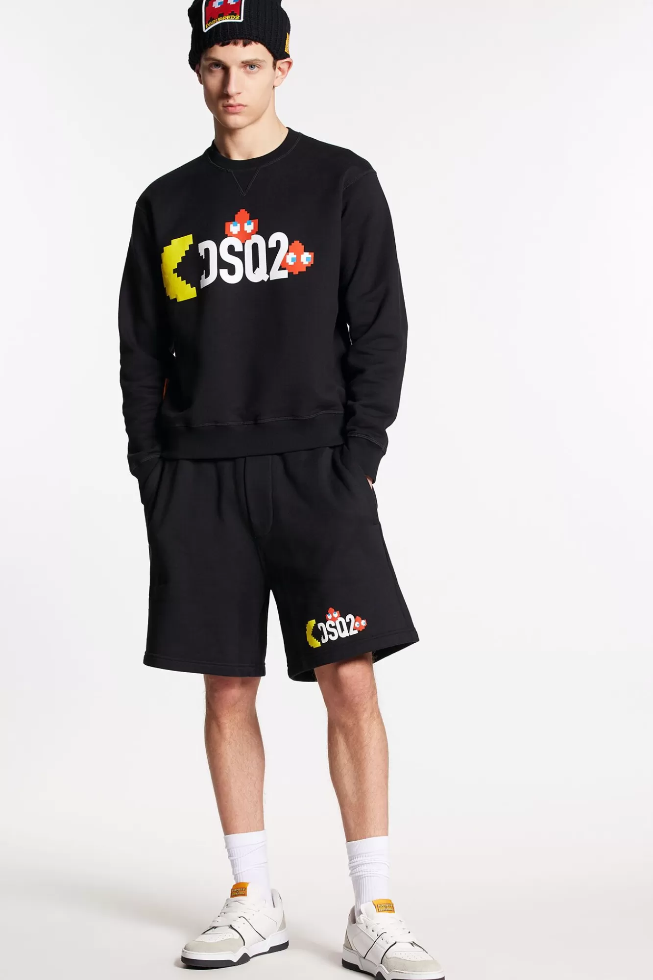 Pac-Man Wash Relaxed Shorts<Dsquared2 Hot