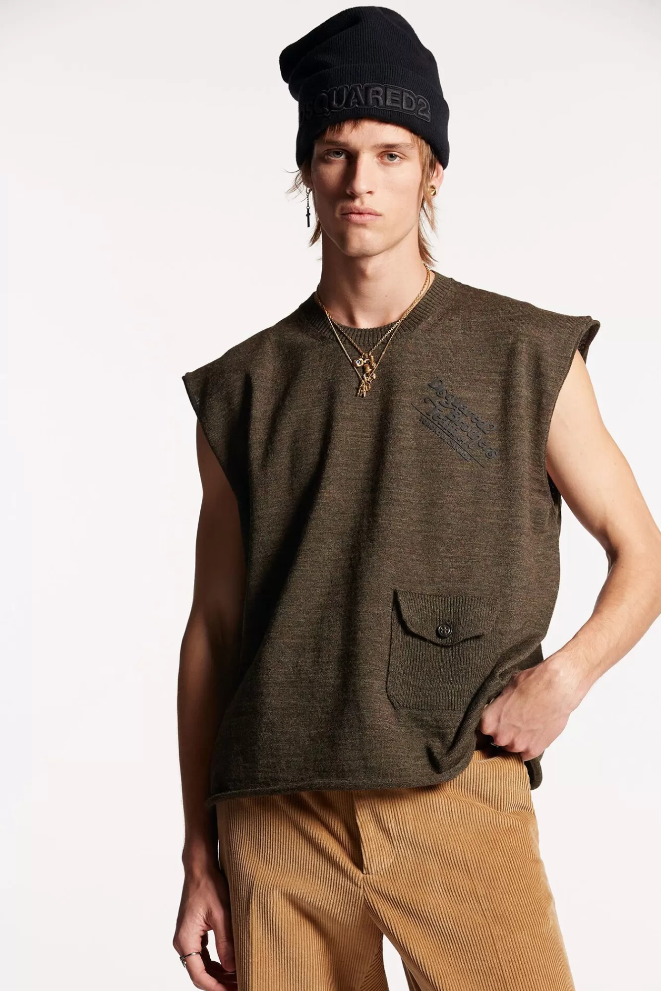 Patch Pocket Vest Knit<Dsquared2 Best Sale