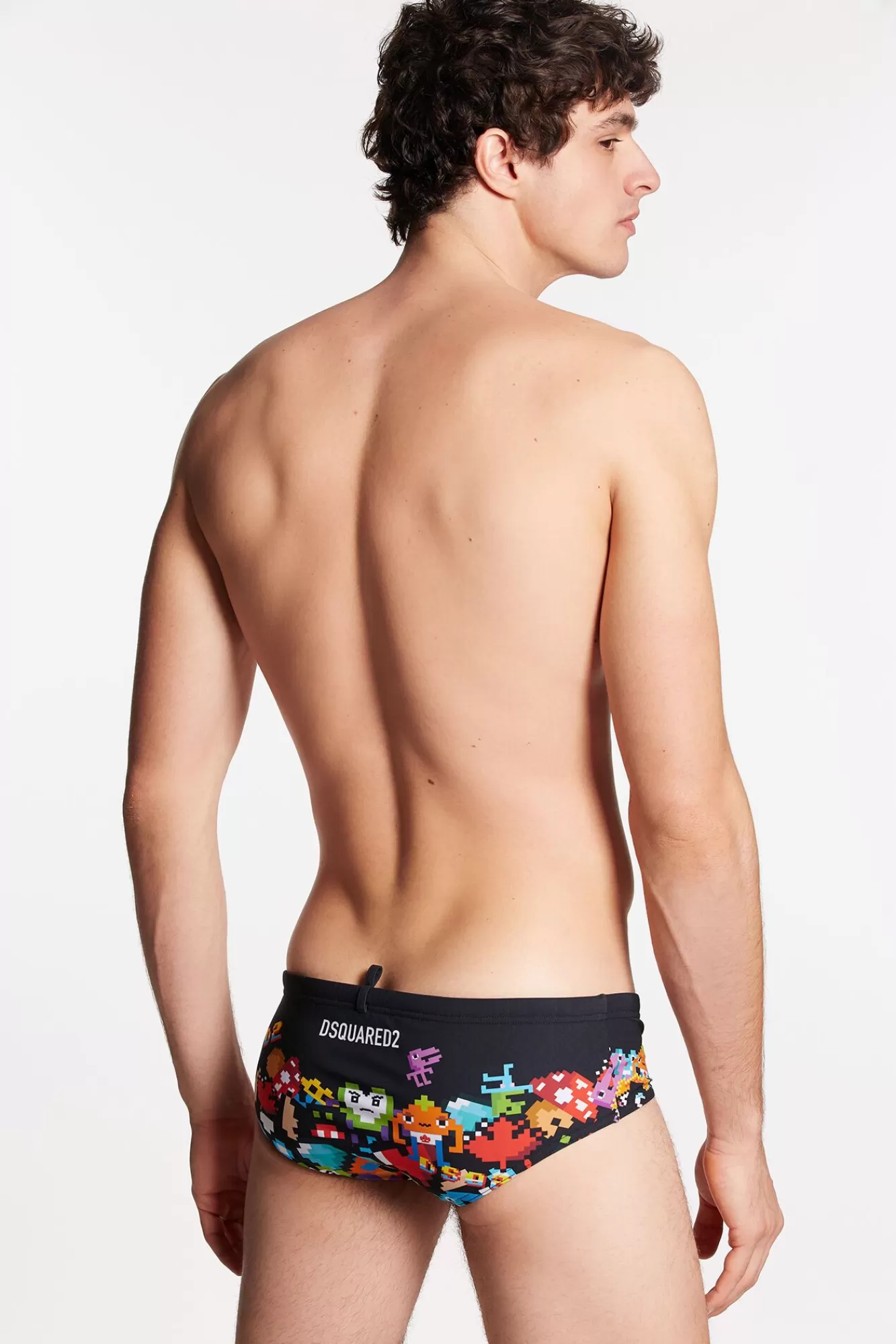 Pixel Gamer Swim Brief<Dsquared2 Cheap