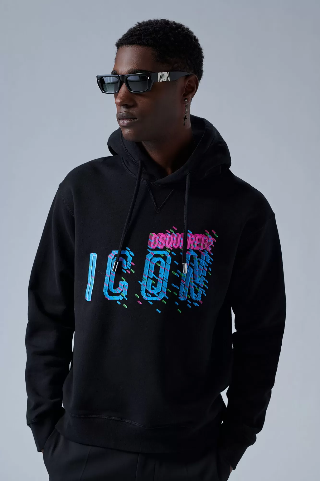 Pixeled Icon Cool Hoodie<Dsquared2 Best Sale