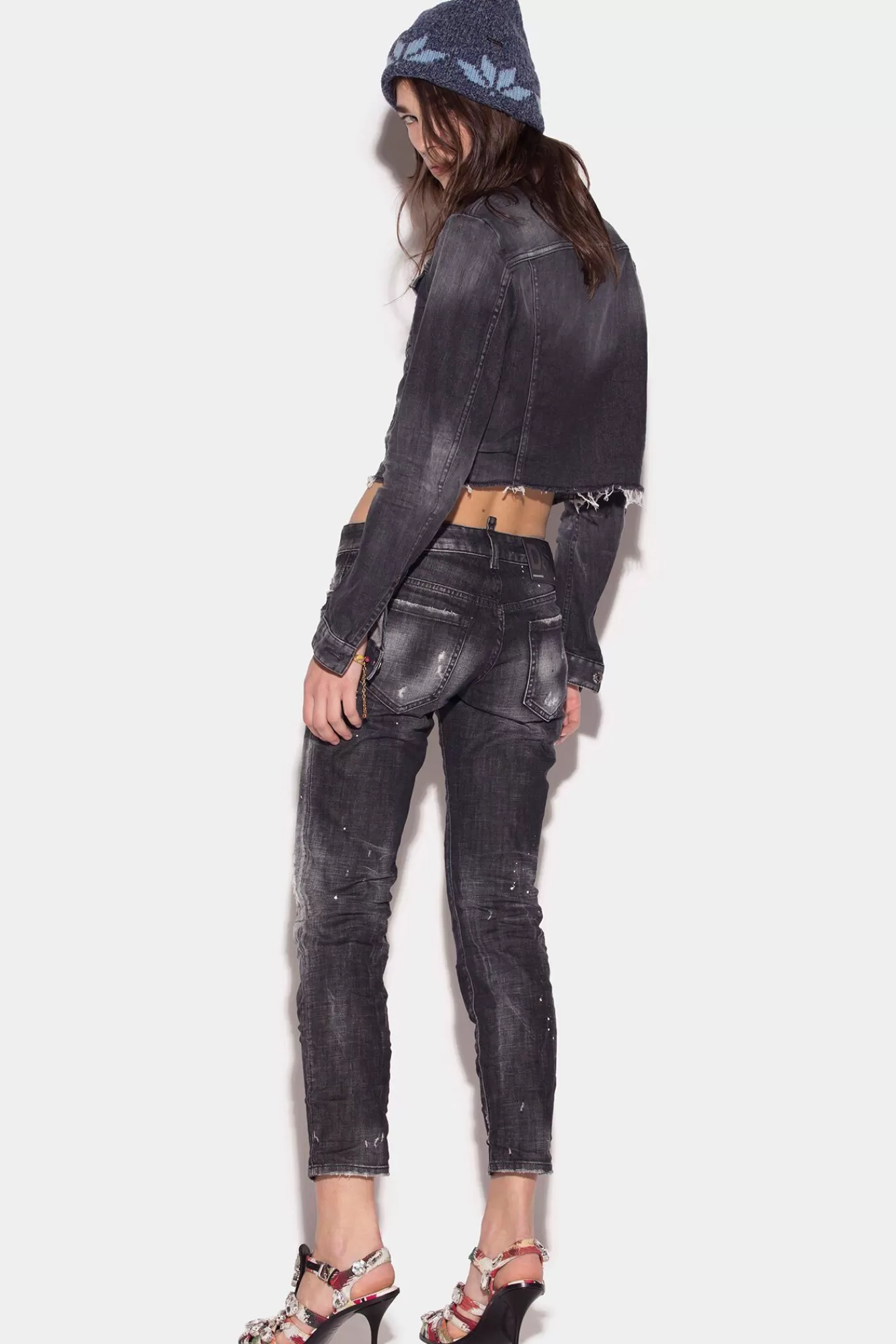 Ripped Knee Wash Jennifer Cropped Jeans<Dsquared2 Store