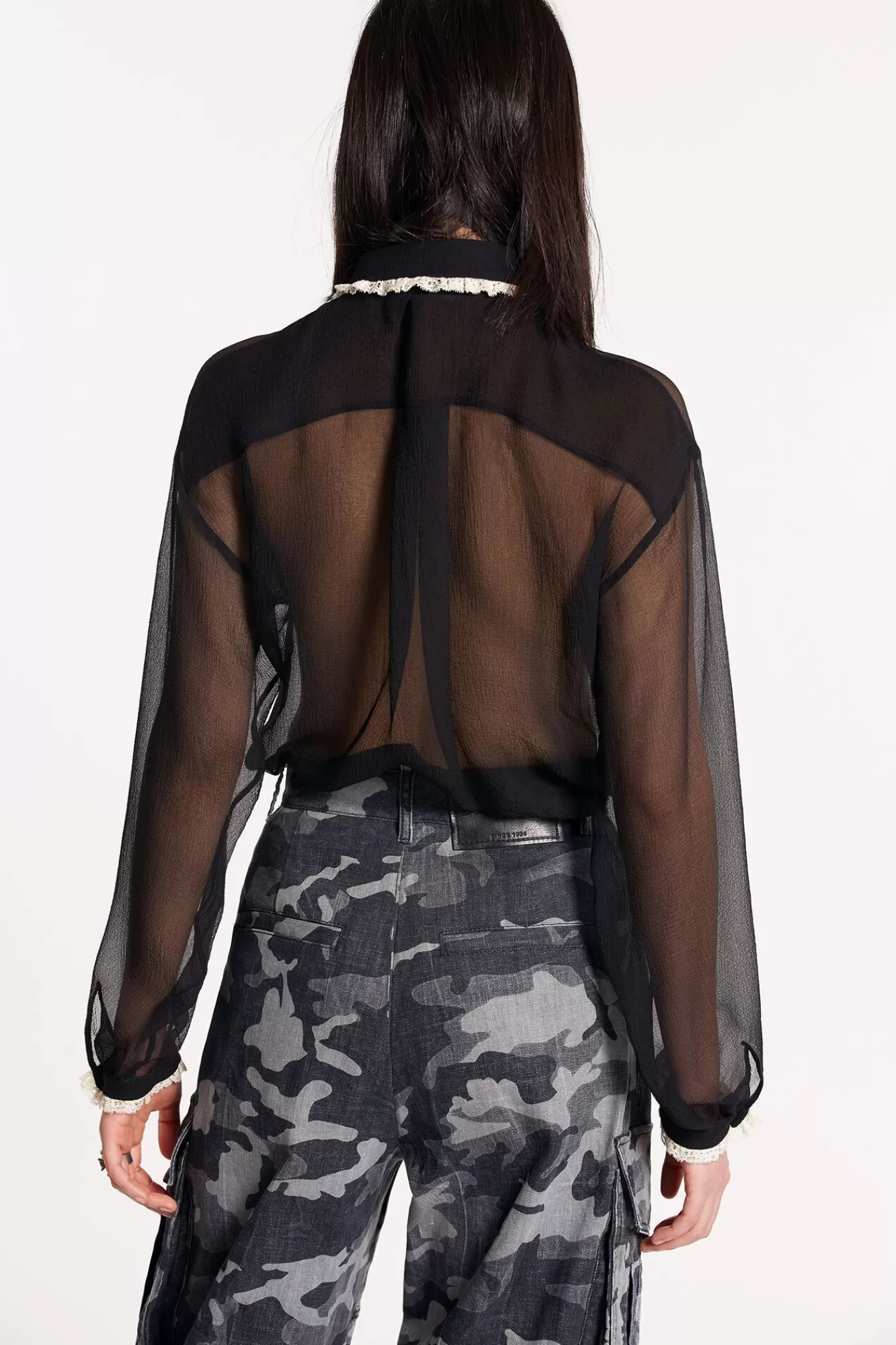 Silky Lace Trimmed Shirt<Dsquared2 Online