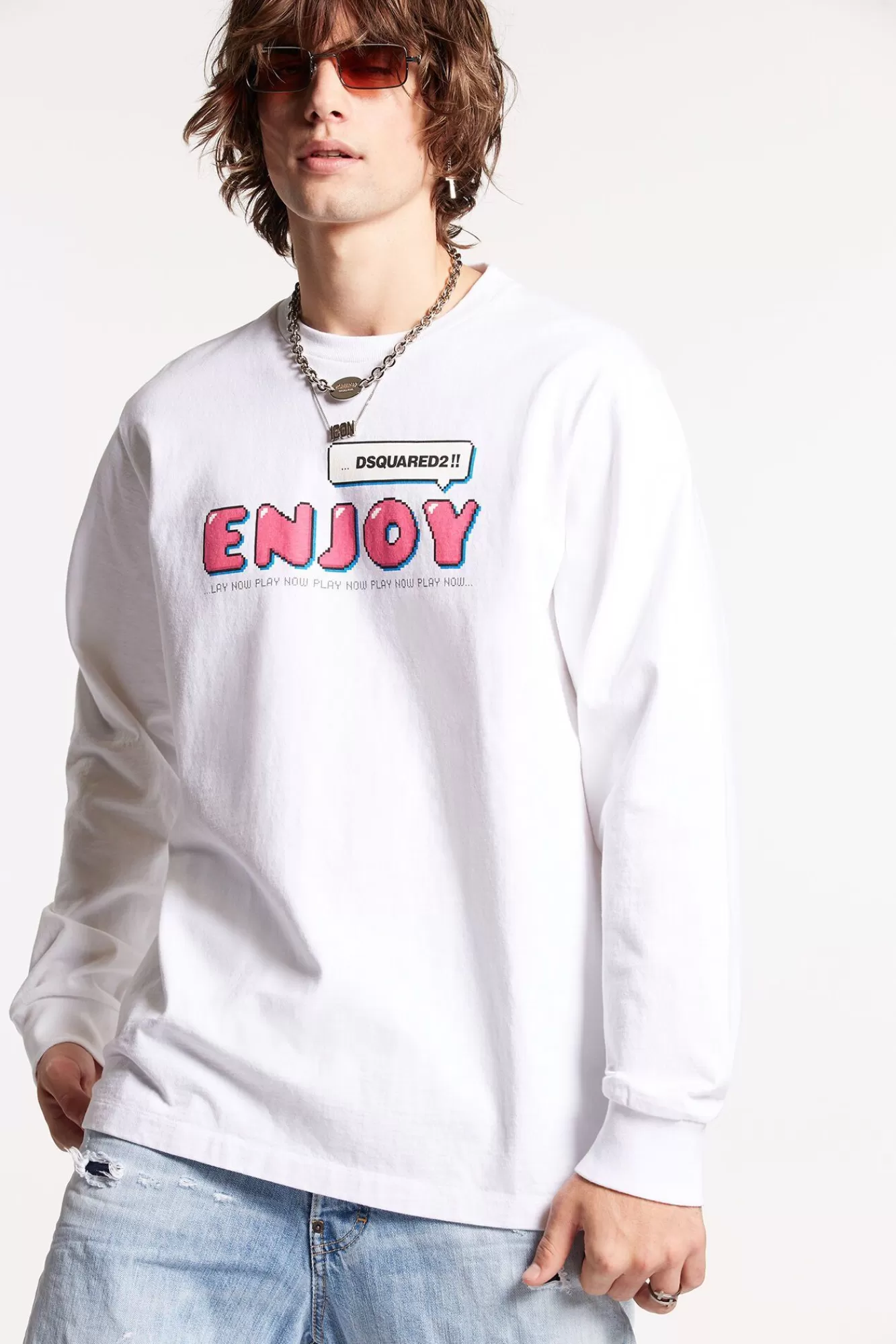 Skater Long Sleeves T-Shirt<Dsquared2 Hot