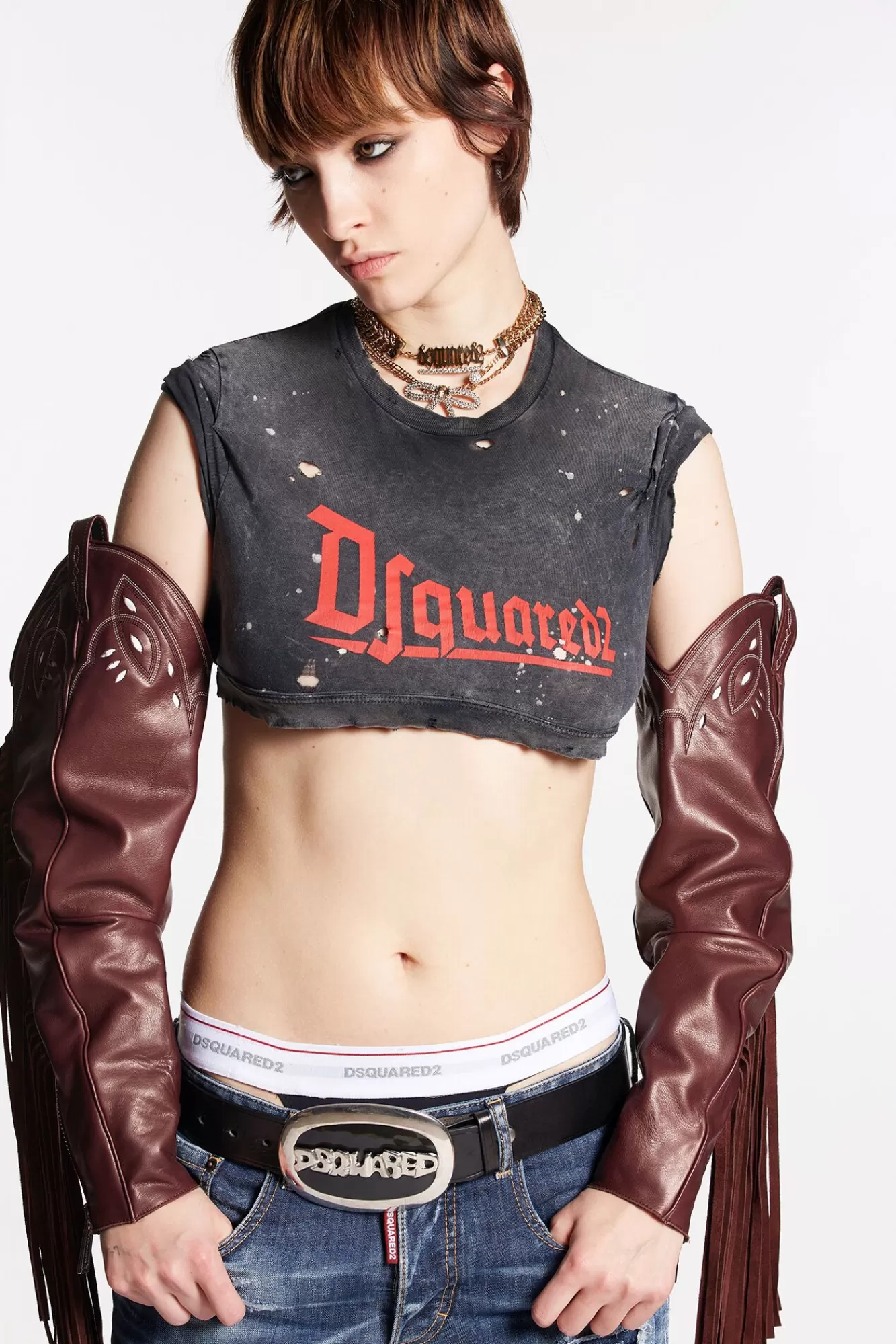 Super Negative Dyed Mini T-Shirt<Dsquared2 Hot