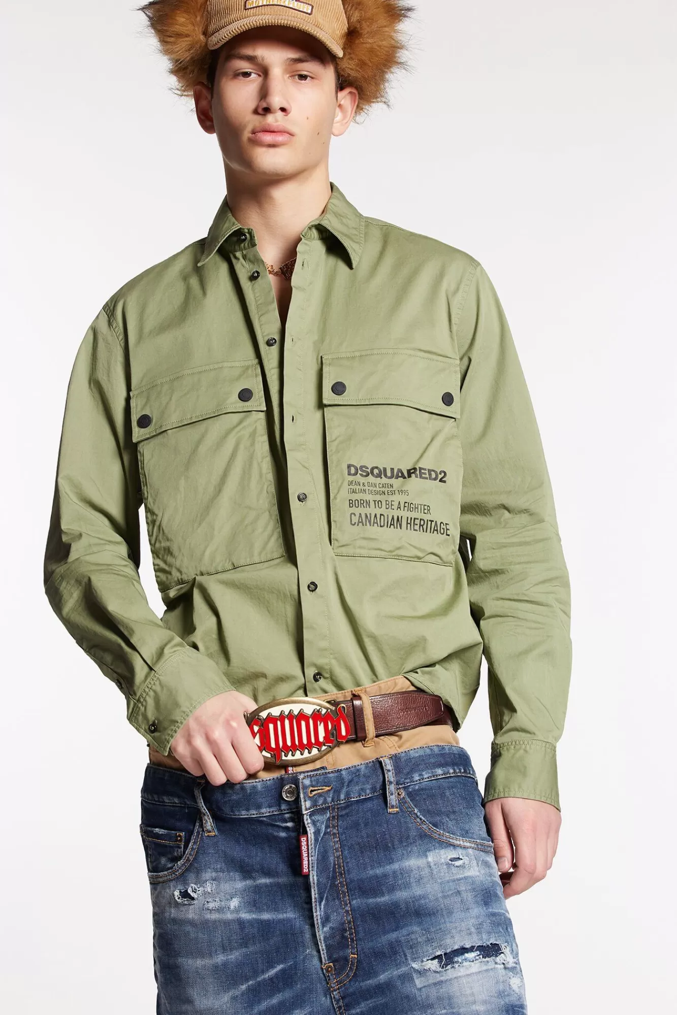 Utility Cotton Shirt<Dsquared2 Clearance