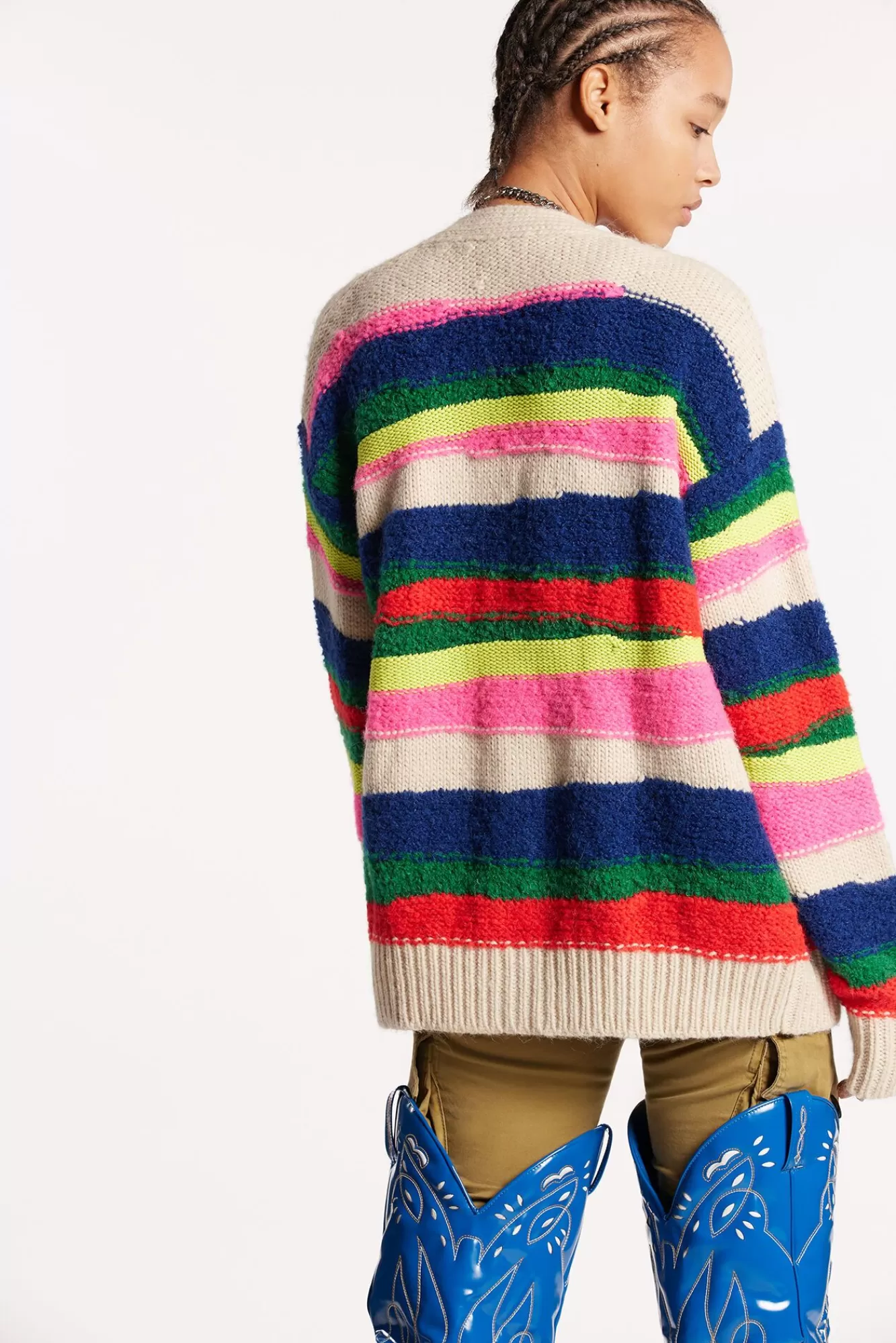 Waved Stripes Cardigan Knit<Dsquared2 Fashion