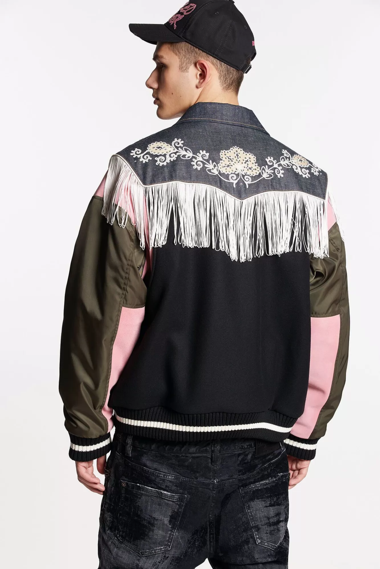 Western Varsity Bomber Jacket<Dsquared2 Fashion